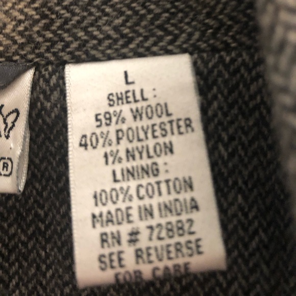 Fashion Bug Wool blend Herringbone Gray Bomber Jacket with Structured Design - Picture 12 of 13